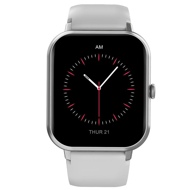Smartwatch COOL Forest Silicone Prata (Chamadas, Esporte, Sono, Câmera)