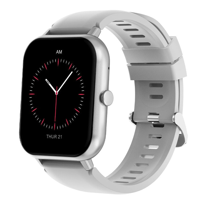 Smartwatch COOL Forest Silicone Prata (Chamadas, Esporte, Sono, Câmera)