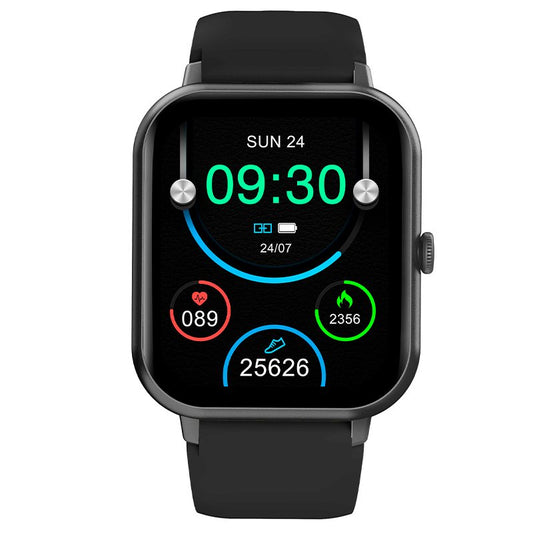Smartwatch COOL Forest Silicone Preto (Chamadas, Esporte, Sono, Câmera)
