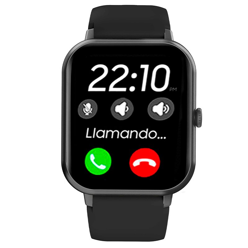 Smartwatch COOL Forest Silicone Preto (Chamadas, Esporte, Sono, Câmera)