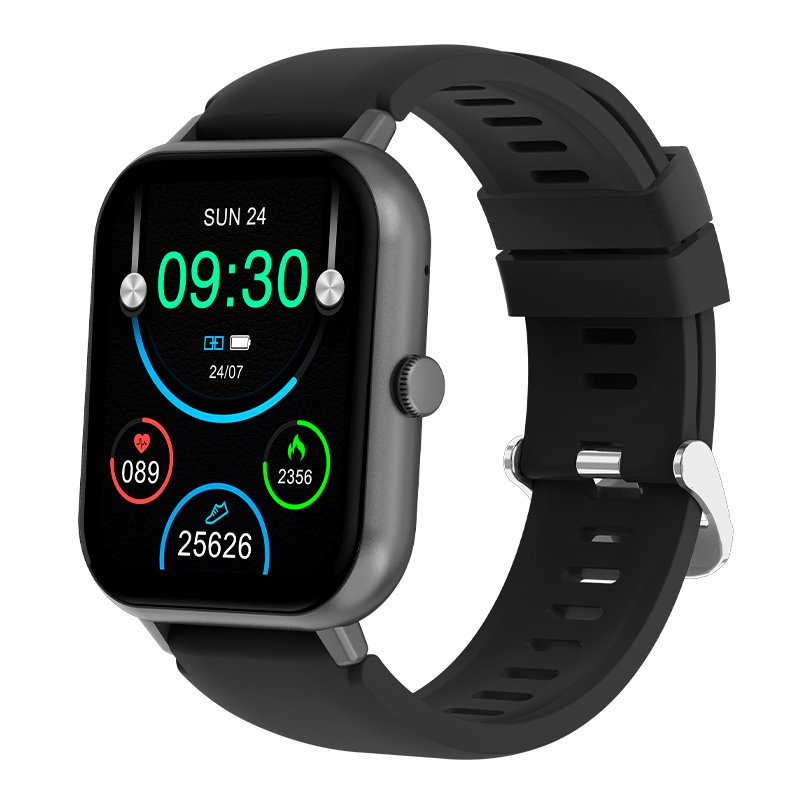Smartwatch COOL Forest Silicone Preto (Chamadas, Esporte, Sono, Câmera)