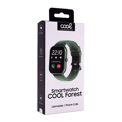 Smartwatch COOL Forest Silicone Verde (Chamadas, Esporte, Sono, Câmera)