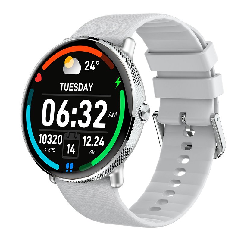 Smartwatch COOL Forever Silicone Cinza (AMOLED, Chamadas, Esporte, Saúde)