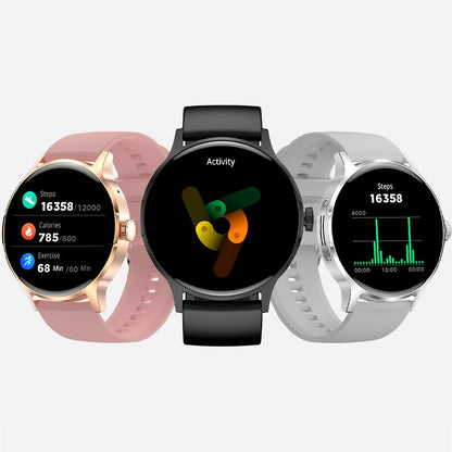 Smartwatch COOL Iris Silicone Rosa (AMOLED, Chamadas, Esporte, Saúde)