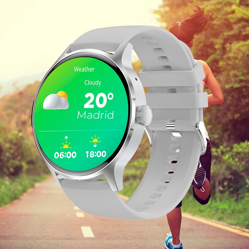 Smartwatch COOL Iris Silicone Rosa (AMOLED, Chamadas, Esporte, Saúde)
