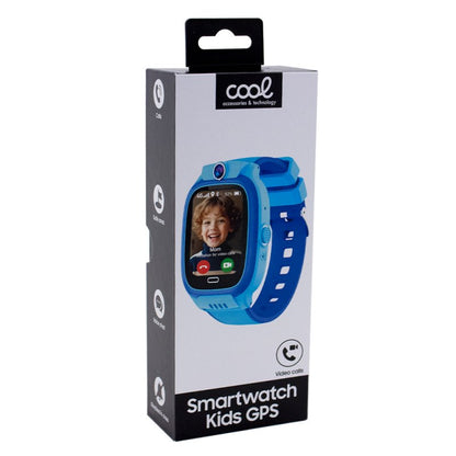 Smartwatch COOL Kids 4G GPS Silicone Azul (Localização, Chamadas de Vídeo, SIM)