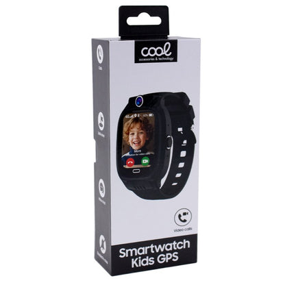 Smartwatch COOL Kids 4G GPS Silicone Preto (Localização, Chamadas de Vídeo, SIM)