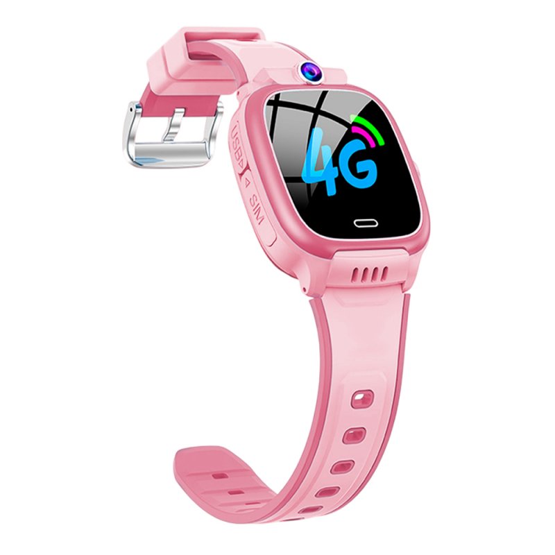 Smartwatch COOL Kids 4G GPS Silicone Rosa (Localização, Chamadas de Vídeo, SIM)