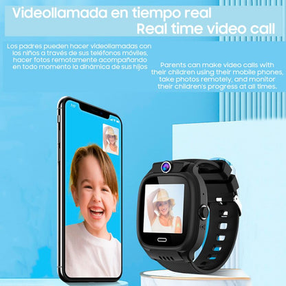 Smartwatch COOL Kids 4G GPS Silicone Rosa (Localização, Chamadas de Vídeo, SIM)
