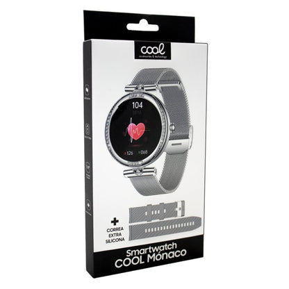 Smartwatch COOL Mónaco + 2 Correias (AMOLED, Chamadas, Esporte, Saúde) Cinza
