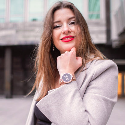 Smartwatch COOL Mónaco + 2 Correias (AMOLED, Chamadas, Esporte, Saúde) Rosa Gold