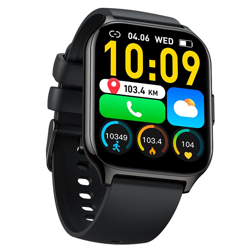 Smartwatch COOL Nova Silicone Preto (Chamadas, Esporte, Saúde)