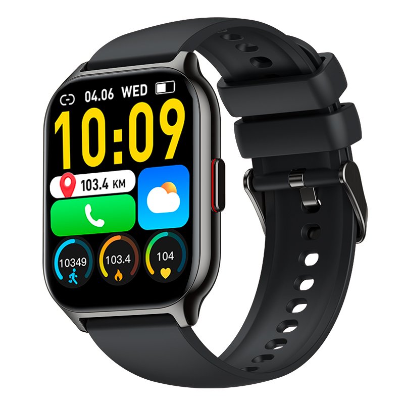 Smartwatch COOL Nova Silicone Preto (Chamadas, Esporte, Saúde)