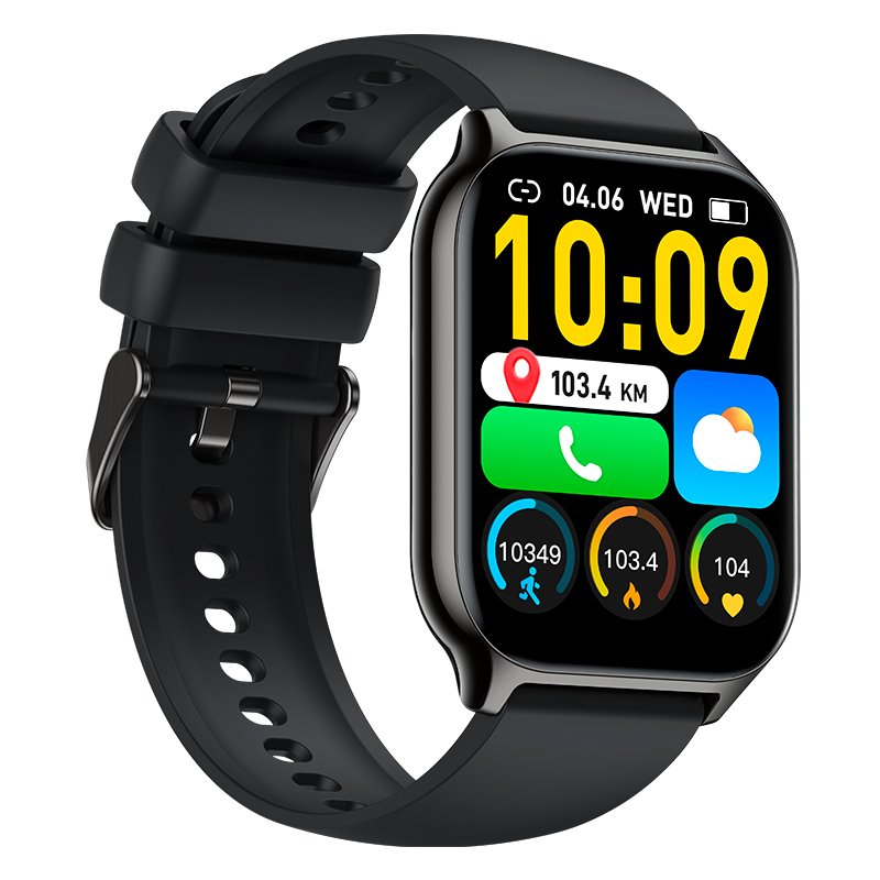 Smartwatch COOL Nova Silicone Preto (Chamadas, Esporte, Saúde)