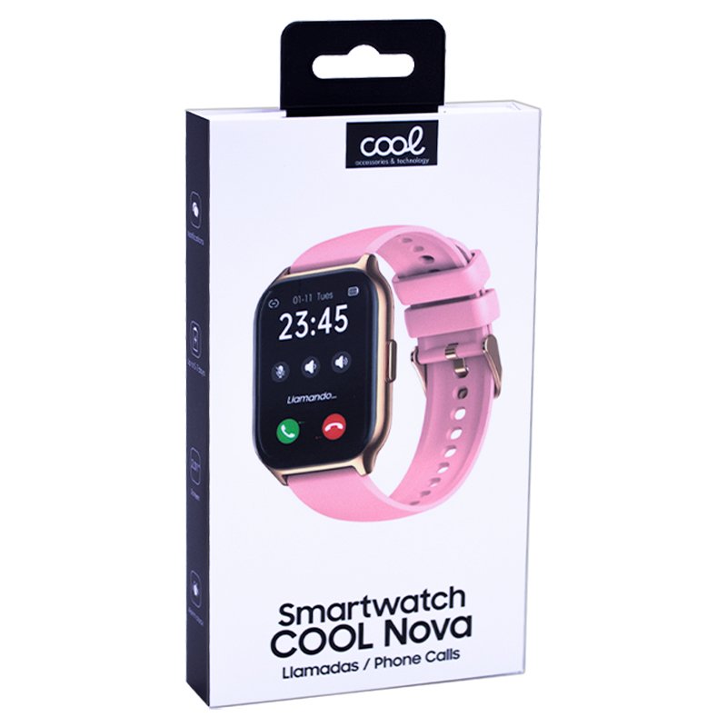 Smartwatch COOL Nova Silicone Rosa (Chamadas, Esporte, Saúde)