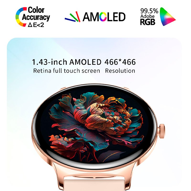Smartwatch COOL Ultrathin + 2 Correias (AMOLED, Chamadas, Esporte, Saúde) Cinza