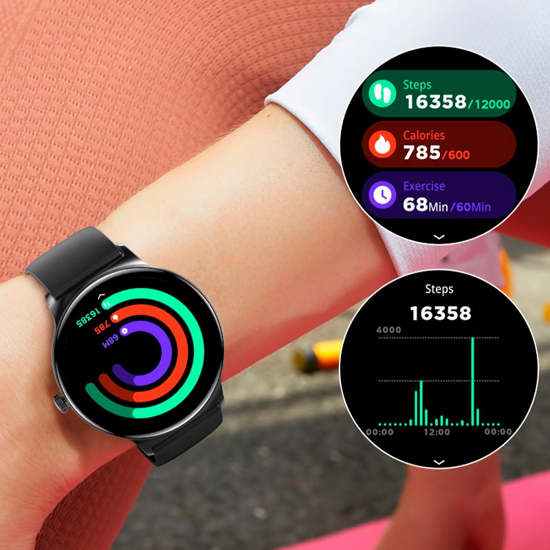 Smartwatch COOL Ultrathin + 2 Correias (AMOLED, Chamadas, Esporte, Saúde) Cinza