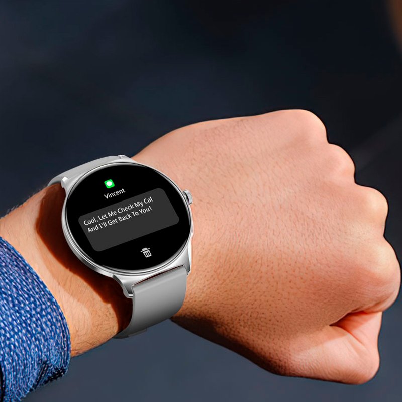 Smartwatch COOL Ultrathin + 2 Correias (AMOLED, Chamadas, Esporte, Saúde) Preto