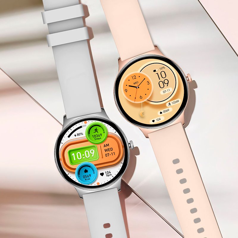 Smartwatch COOL Ultrathin + 2 Correias (AMOLED, Chamadas, Esporte, Saúde) Rosa