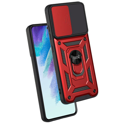 Capa COOL para Samsung G990B Galaxy S21 FE Hard Ring Vermelho