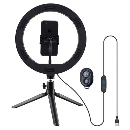 Suporte de mesa (50 cm) Anel de luz LED COOL + controle remoto Bluetooth