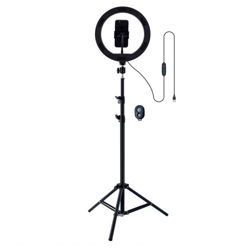Suporte para tripé (180 cm) Anel de luz LED COOL + controle remoto Bluetooth