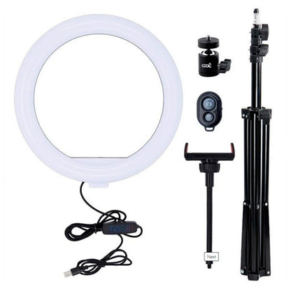 Suporte para tripé (180 cm) Anel de luz LED COOL + controle remoto Bluetooth