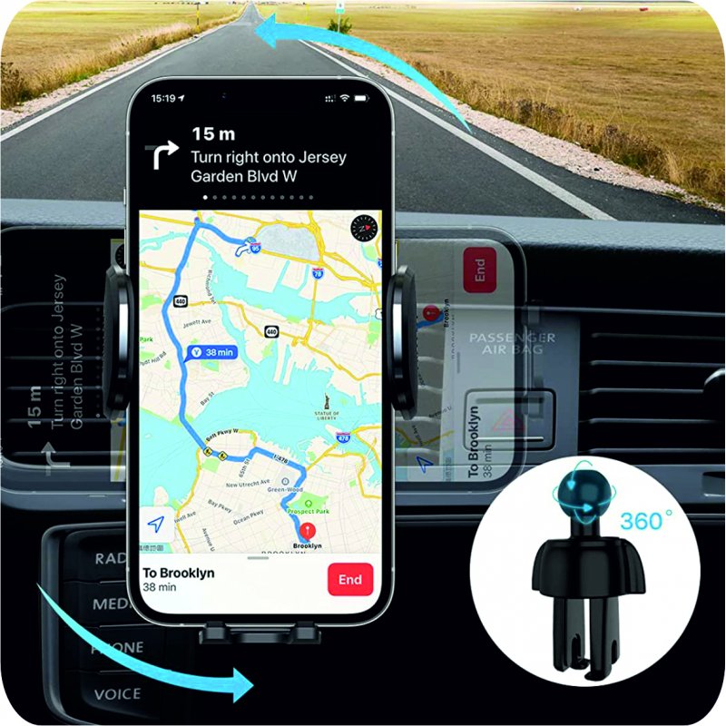 Suporte universal para carro COOL Carbono