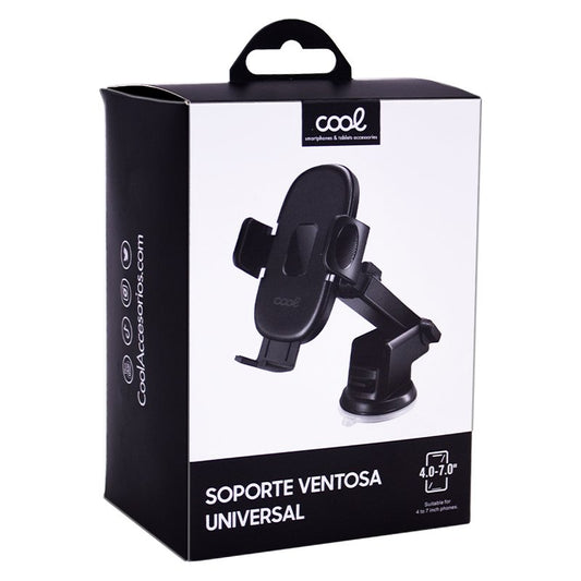 Suporte Universal para Carro COOL Ventosa One Click Preto