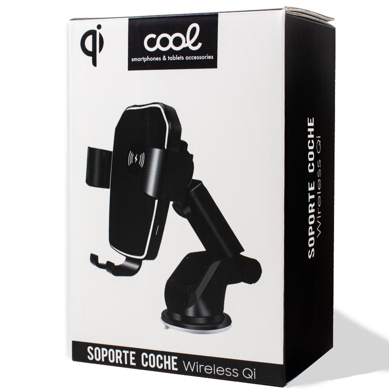 Suporte universal para carro com carregamento sem fio Qi COOL