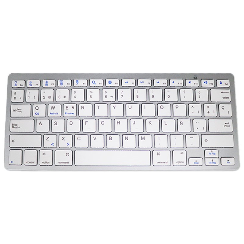 Teclado para PC Espanhol Bluetooth Slim COOL Branco