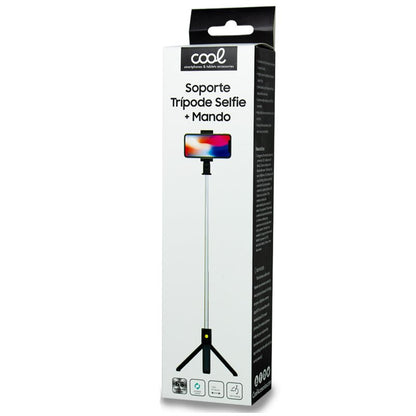 Suporte para tripé extensível universal COOL + controle remoto Bluetooth para selfie