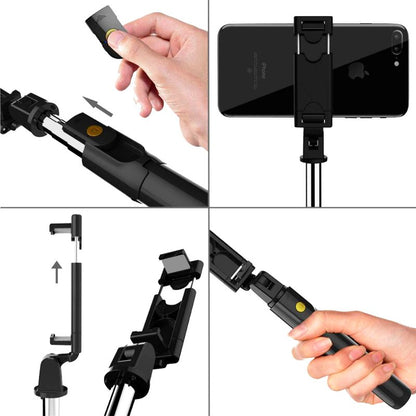 Suporte para tripé extensível universal COOL + controle remoto Bluetooth para selfie