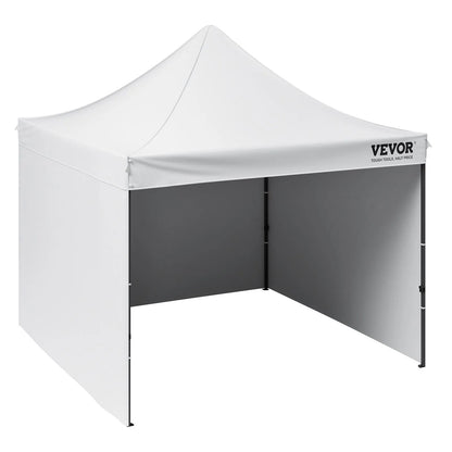 Tenda de gazebo para áreas externas VEVOR Pop Up Canopy Tent 304,8 x 304,8 cm com paredes laterais e bolsa branca