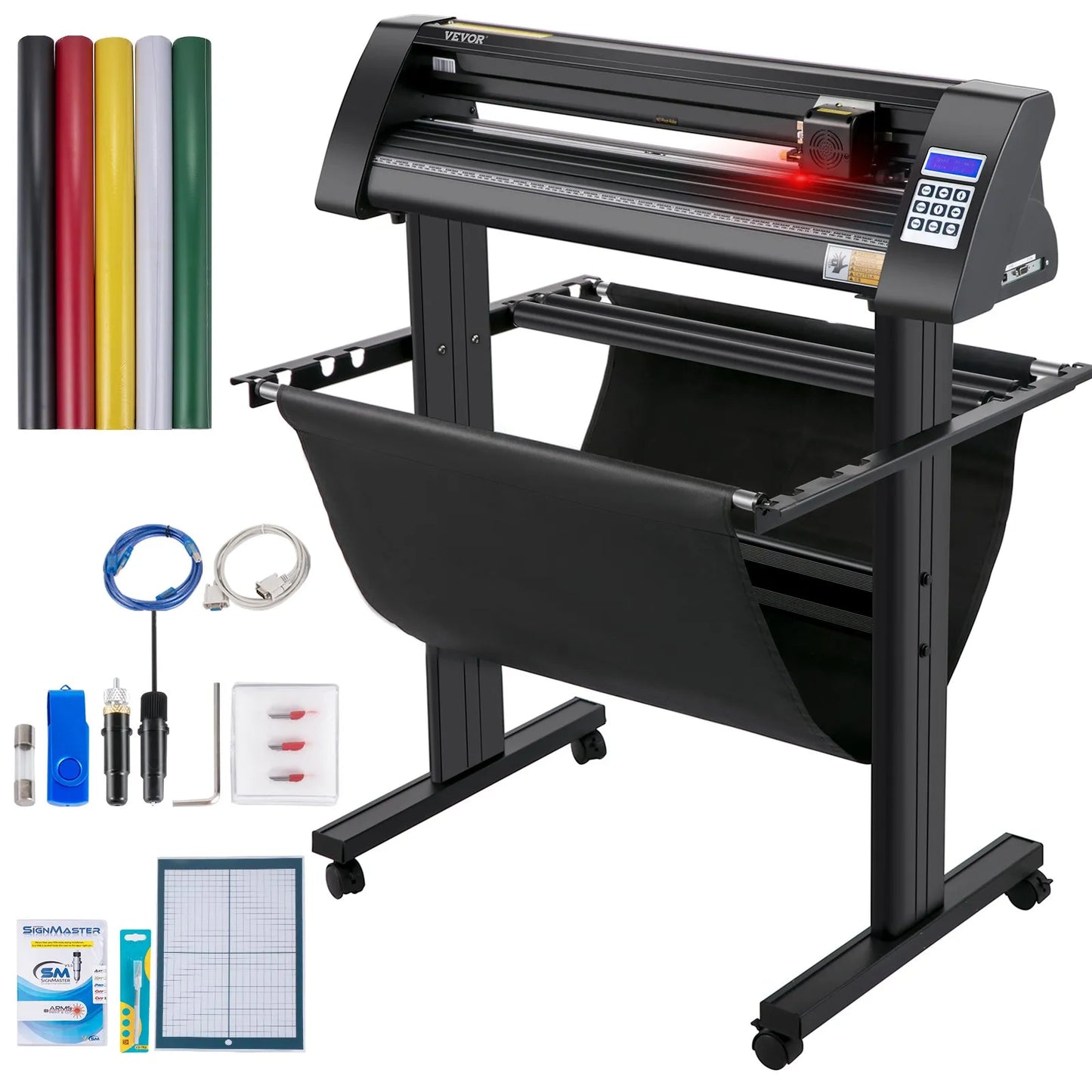 Plotter de Corte de Vinil VEVOR 720mm | Olho Óptico p/ Contorno
