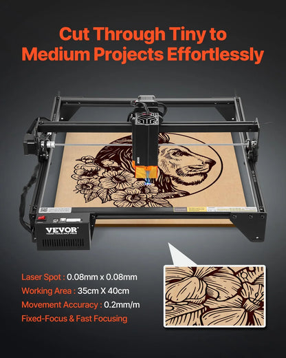 VEVOR aser Engraving Cutter Machine, 35x40 cm Working Area