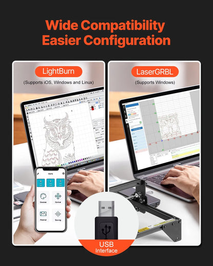 VEVOR aser Engraving Cutter Machine, 35x40 cm Working Area