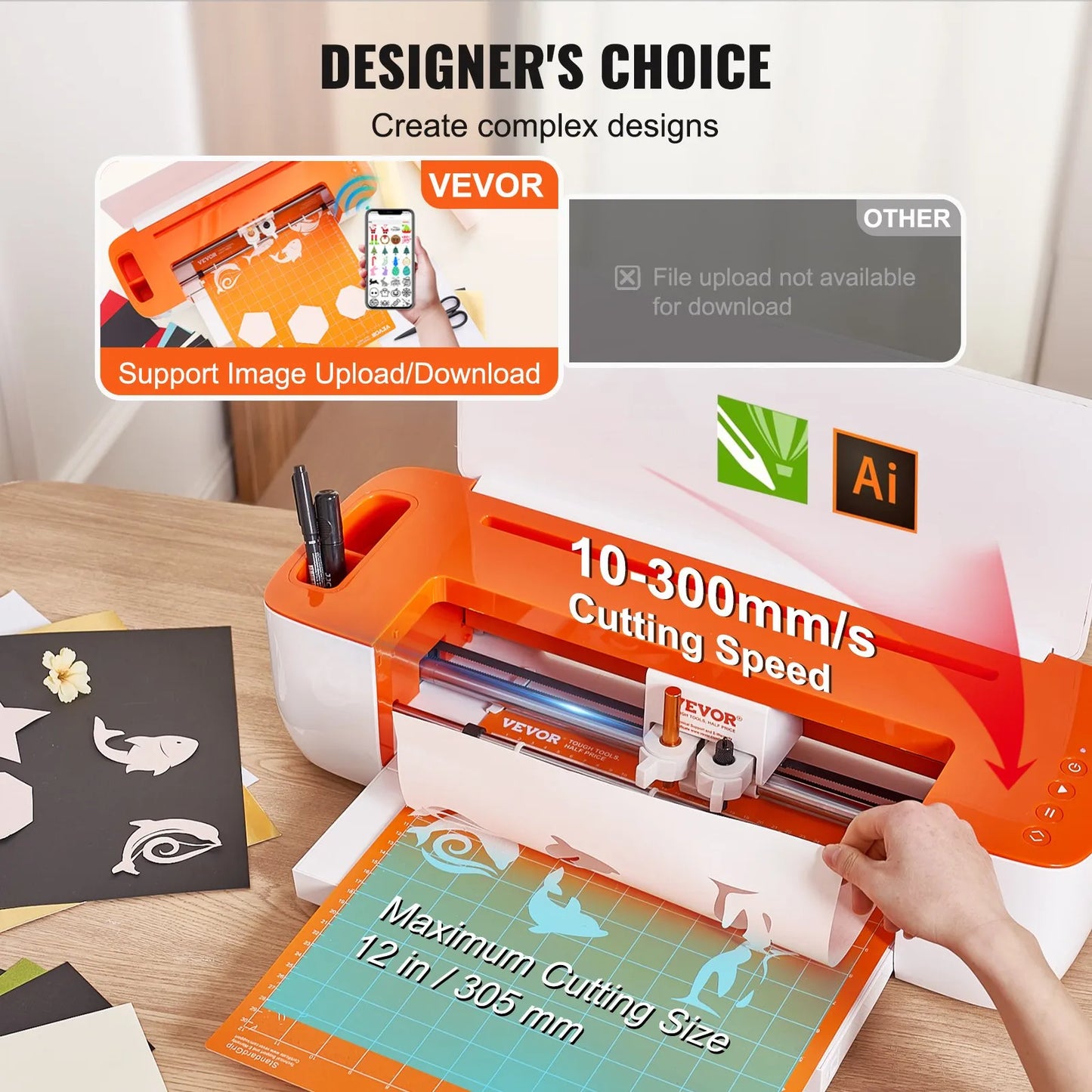 Máquina de Corte DIY VEVOR c/ Bluetooth | Artesanato e Decoração