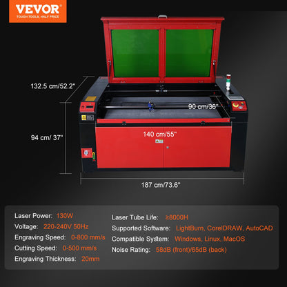 VEVOR KH1490 130W CO2 900 x 1400 mm