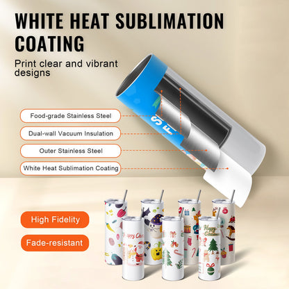 Máquina de Sublimação VEVOR com 8 Copos 20oz