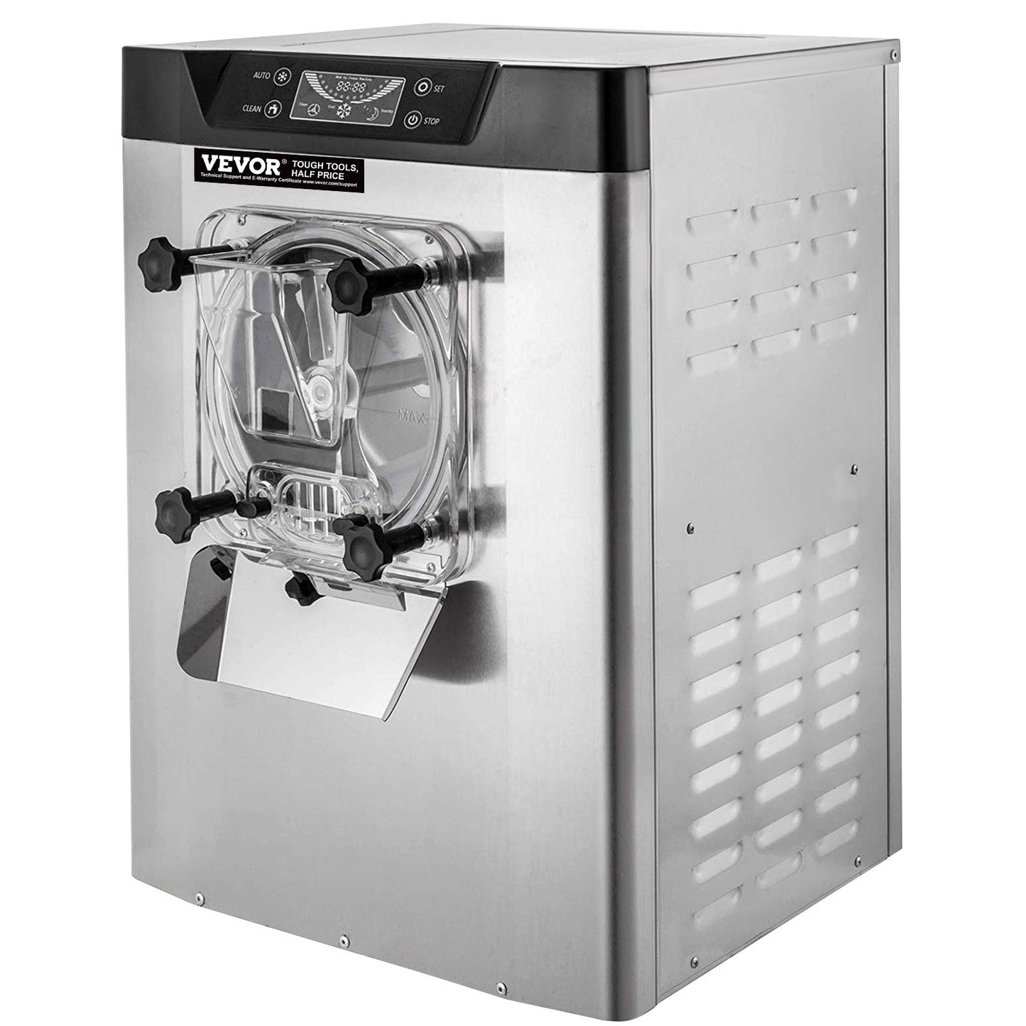 Máquina Comercial de Gelado Duro 16-20L/h Aço Inox
