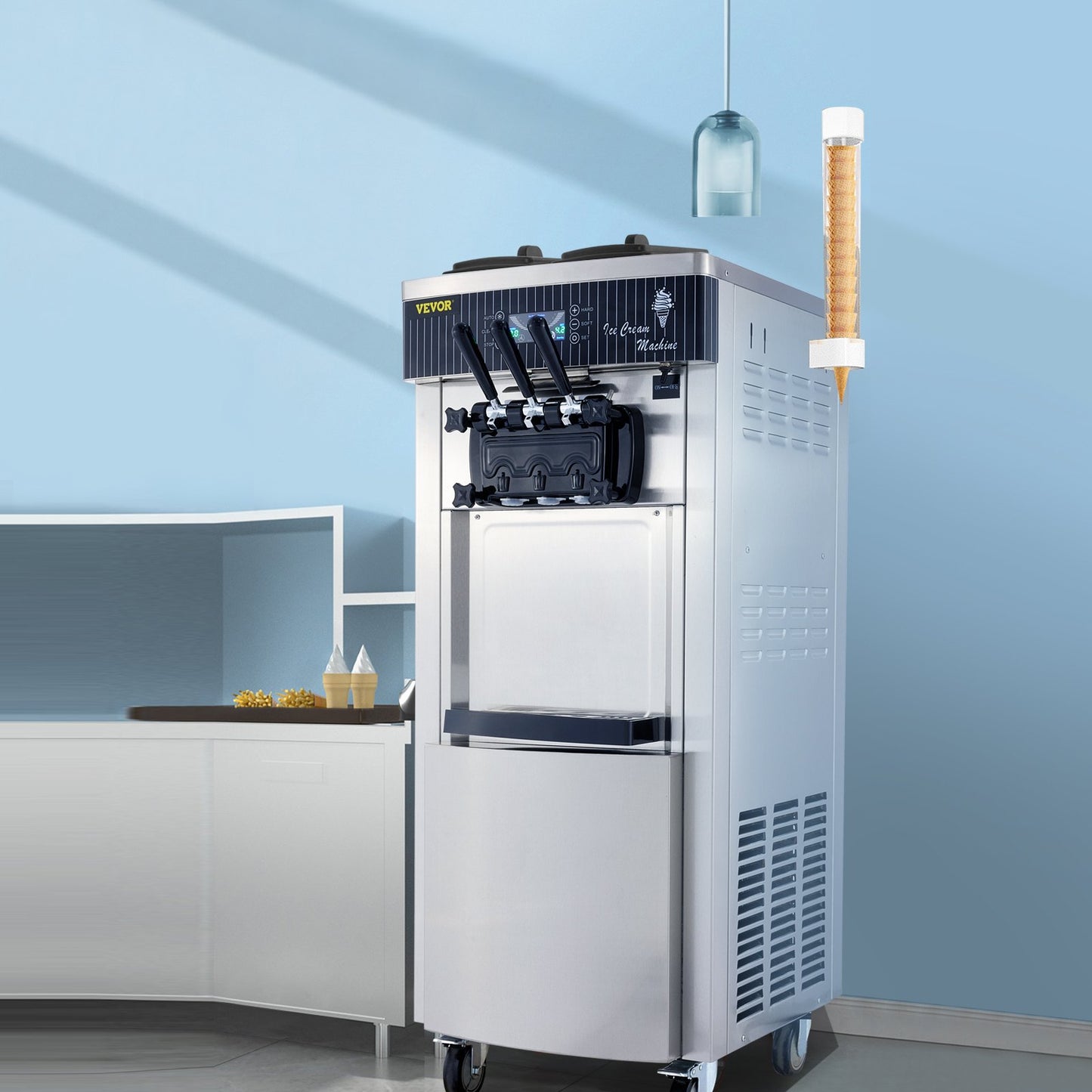 Máquina de Gelado Suave VEVOR 2200W para Negócios