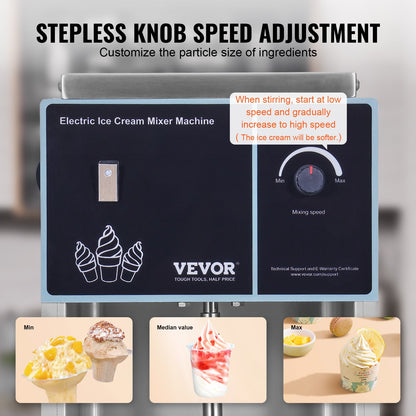 VEVOR Misturadora de Gelados 400W Alta Velocidade
