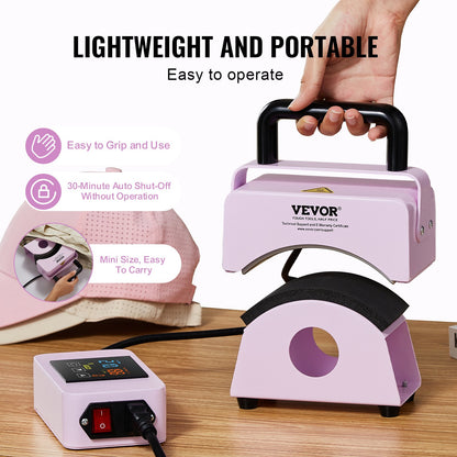 Prensa de Chapéus VEVOR Mini com Painel Digital