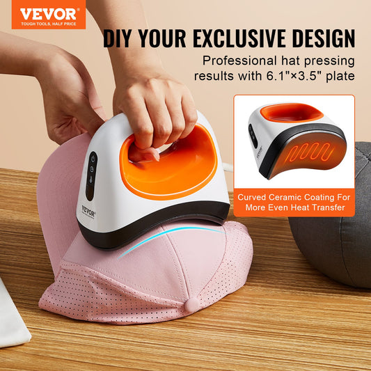 Prensa de Chapéus VEVOR Mini com 3 Níveis de Calor