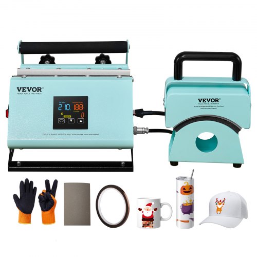 VEVOR Máquina 2 em 1 para Sublimação em Chapéus e Copos
