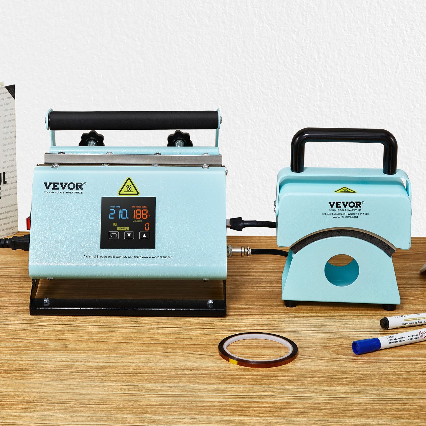 VEVOR Máquina 2 em 1 para Sublimação em Chapéus e Copos