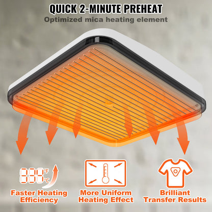 Prensa Térmica VEVOR 12x10in para Sublimação DIY