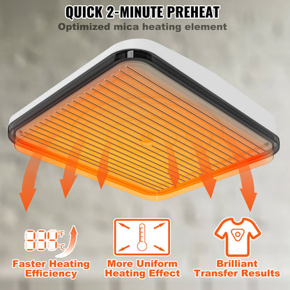 Máquina de Transferência Térmica VEVOR 9x9" Portátil
