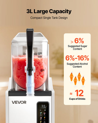 Máquina Slushy VEVOR 3L - Bebidas Geladas em Casa
